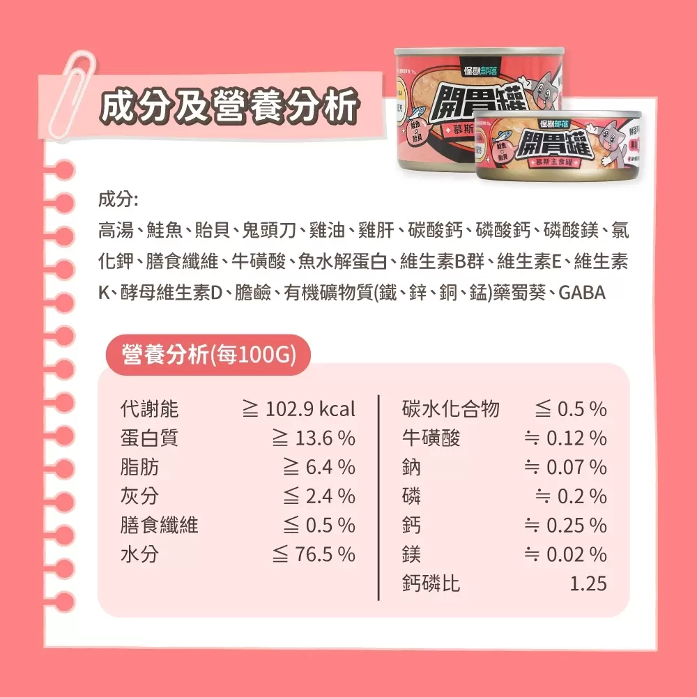 怪獸部落LitoMon  貓族開胃慕斯主食罐 82G  貓主食罐 魚肉罐頭 貓罐商品介紹-1-6
