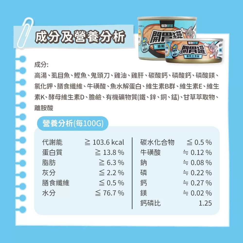 怪獸部落LitoMon  貓族開胃慕斯主食罐 82G  貓主食罐 魚肉罐頭 貓罐商品介紹-1-8