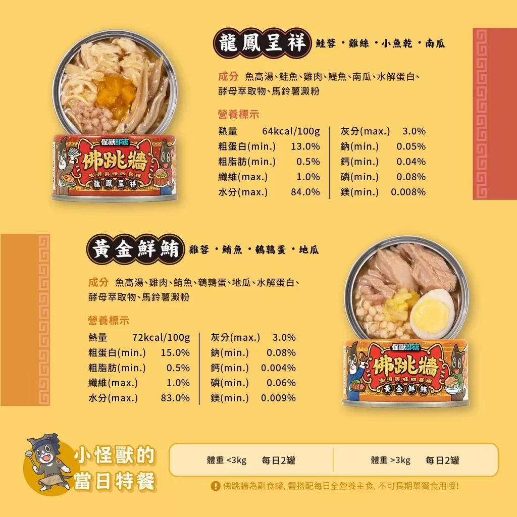 怪獸部落 佛跳牆 80g 澎湃美味四喜罐 80g 副食罐 犬貓副食商品介紹-1-6