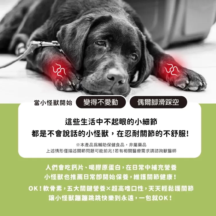 【怪獸部落LitoMon】OK！軟骨素 盒裝 (1.5g，30包) 寵物軟骨素 關節保養商品介紹-1-5