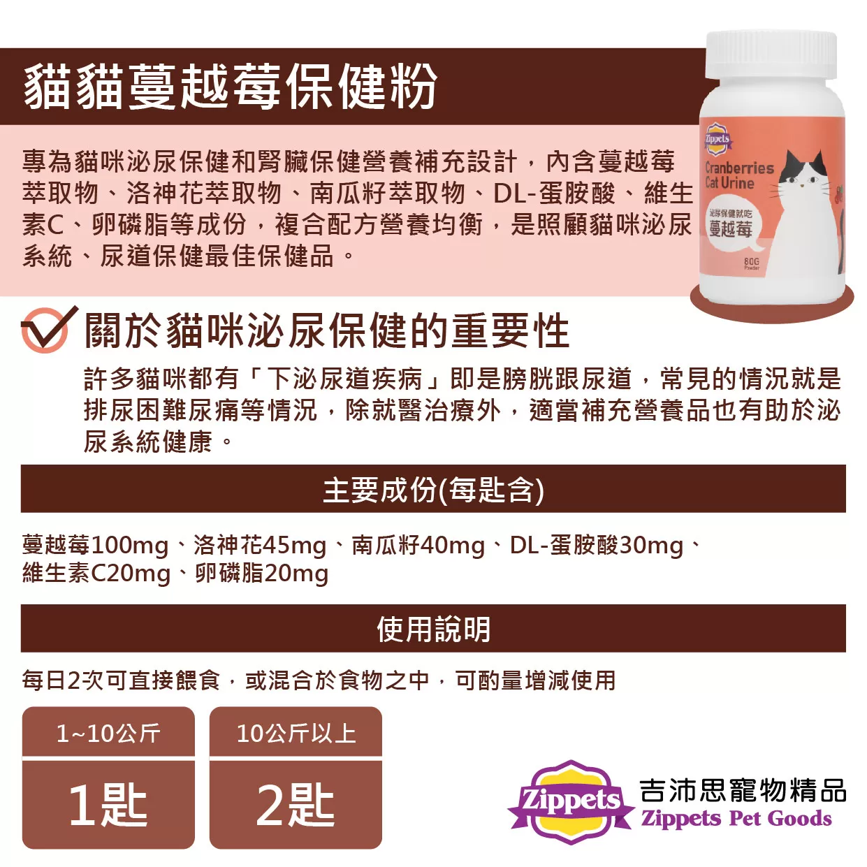 吉沛思貓貓蔓越莓保健粉商品介紹-1